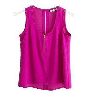 Trina Turk Sleeveless Scoop Neck Pink Blouse